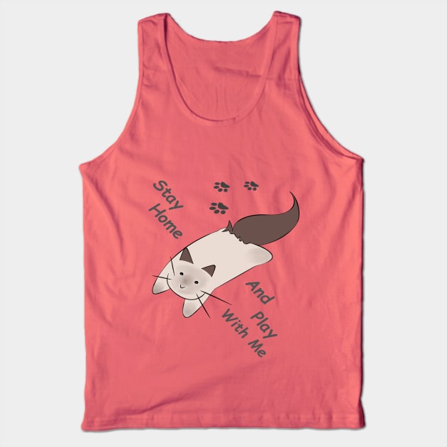 Quarantine cat, Stay At Home Order From your Cat T-Shirt Tank Top by TATOH